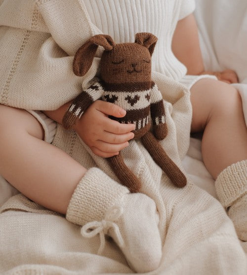 BUNNNY KNIT TOY | dark mocha jaquard sweater