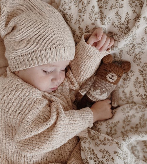TEDDY KNIT TOY | oat jacquard sweater