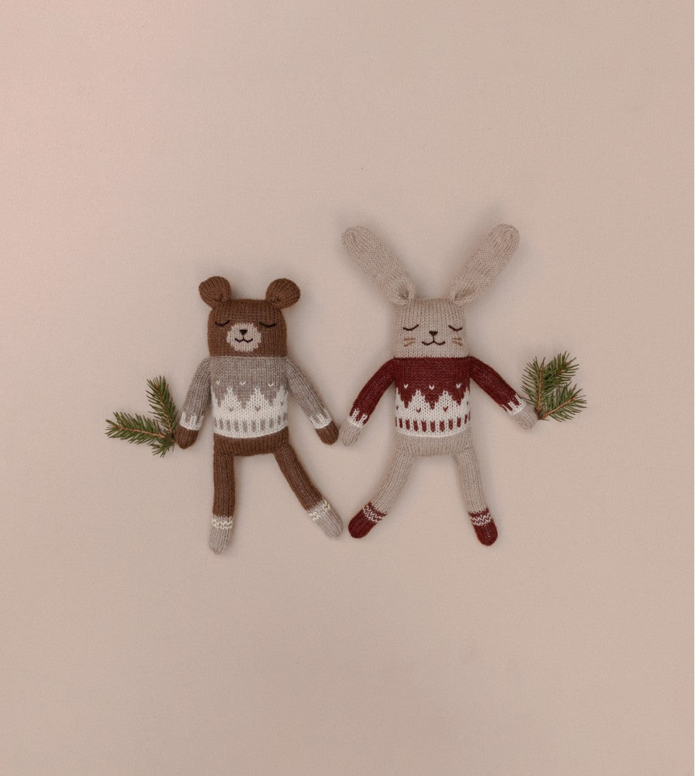 TEDDY KNIT TOY | oat jacquard sweater