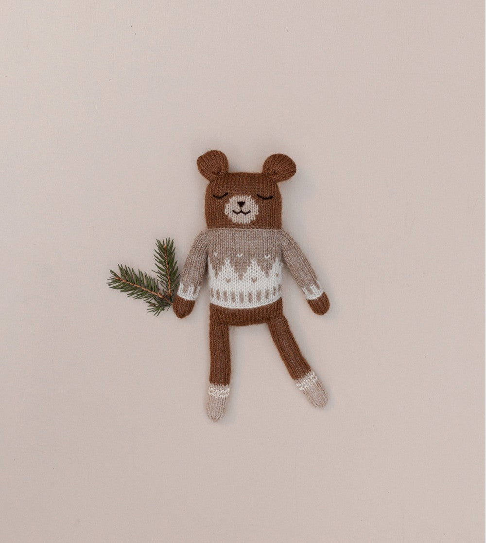 TEDDY KNIT TOY | oat jacquard sweater