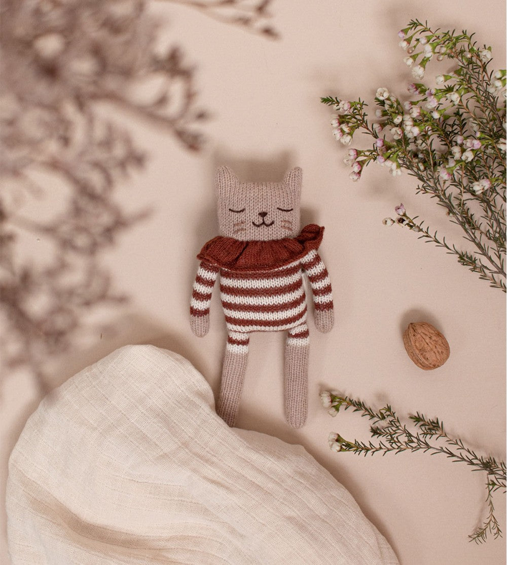 KITTEN KNIT TOY | sienna striped romper