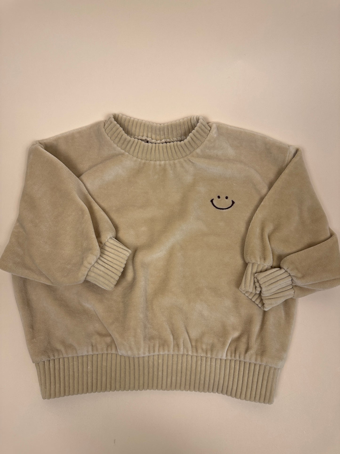 SWEATSHIRT| velor smiley