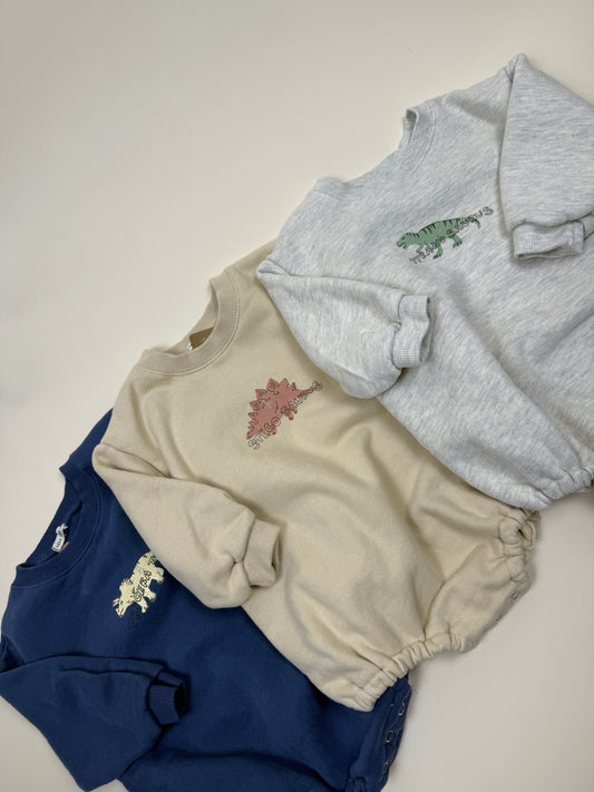 ROMPER| winter dino classic