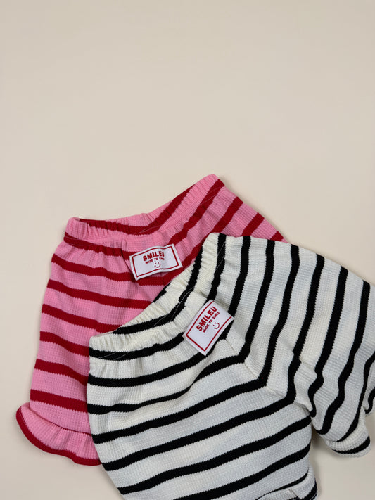 SHORTS | Frill Stripe Summer