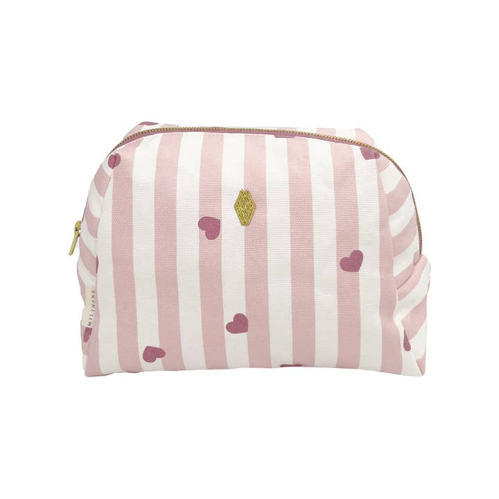 TOILETRY BAG | Jade Candy Stripes