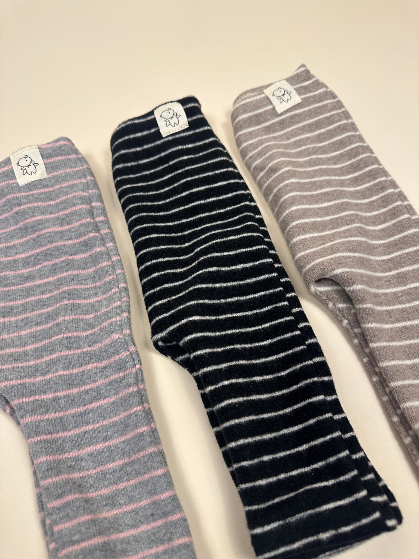 LEGGINGS| stripes fleece