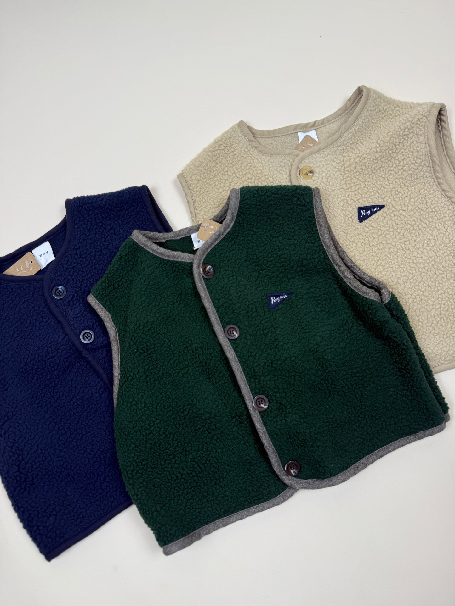 VEST| fleece button