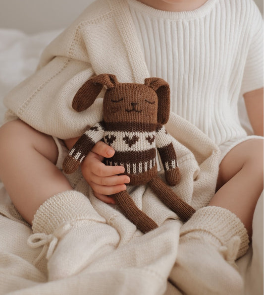 BUNNNY KNIT TOY | dark mocha jaquard sweater