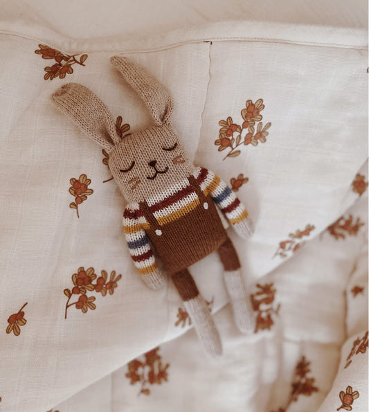 BUNNNY KNIT TOY | rainbow sweater