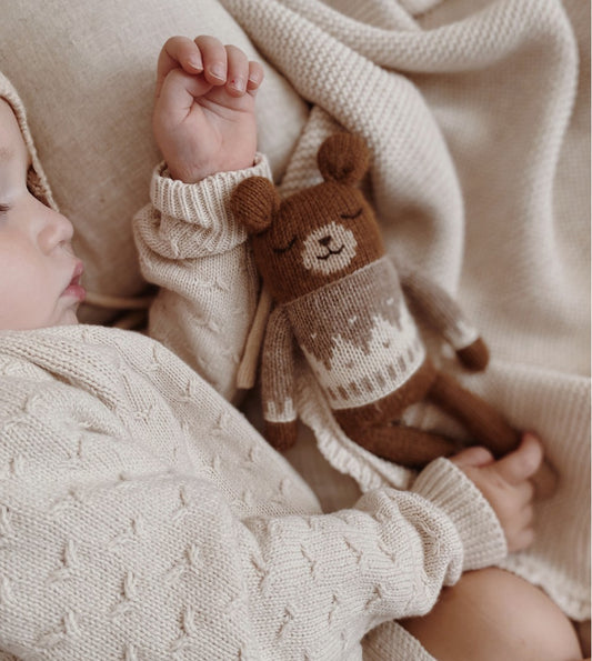 TEDDY KNIT TOY | oat jacquard sweater