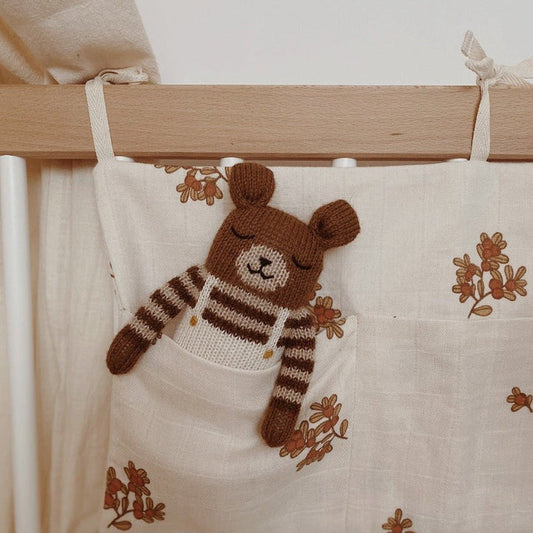 TEDDY KNIT TOY | ecru overalls