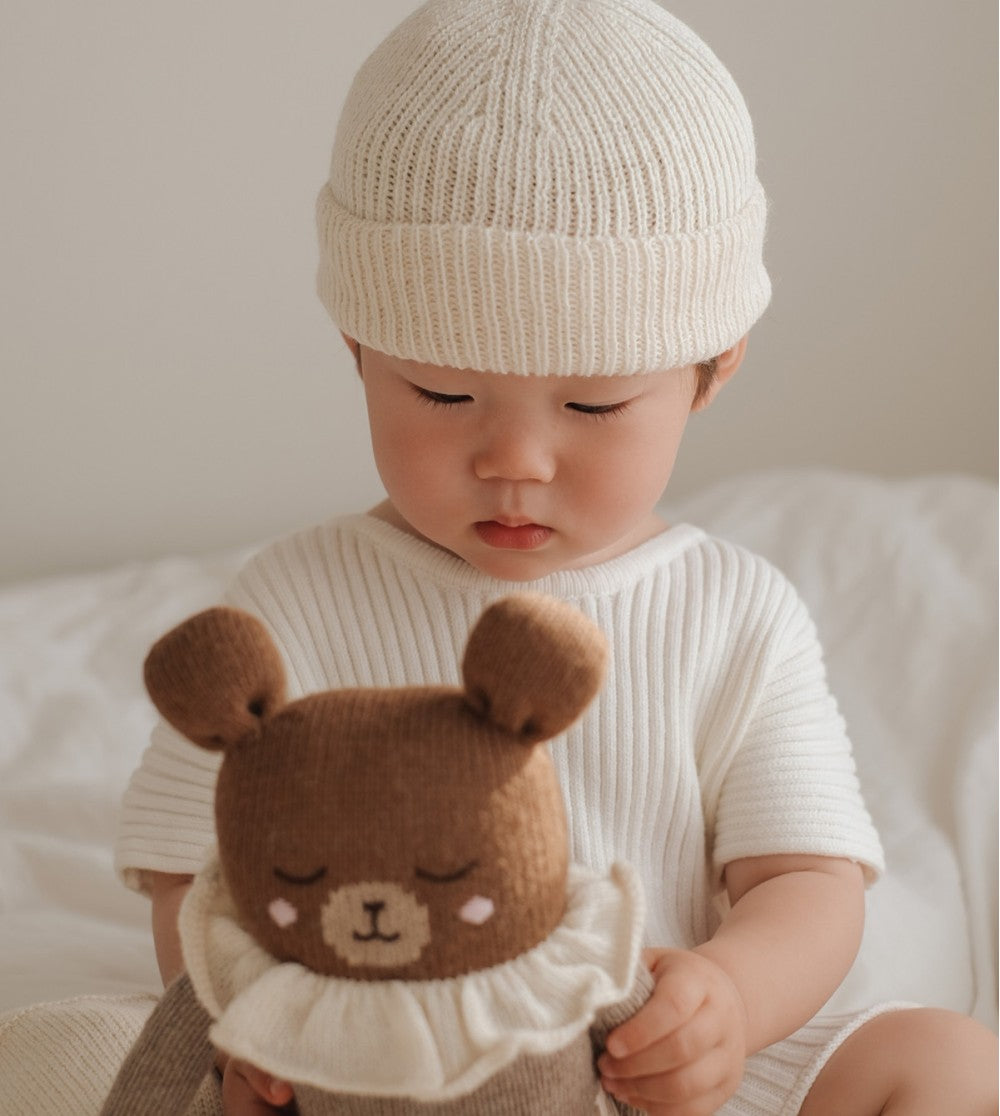 TEDDY KNIT TOY LARGE | oat pyjamas