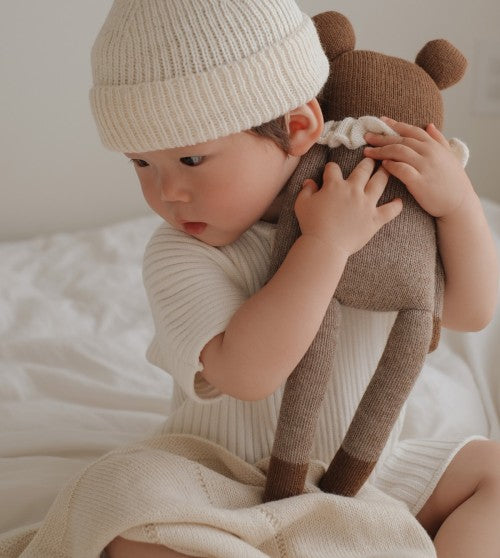 TEDDY KNIT TOY LARGE | oat pyjamas